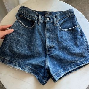 Abercrombie & Fitch High Mid Rise Denim Shorts